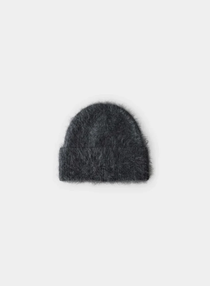 Gorro con puños de cachemira cepillada