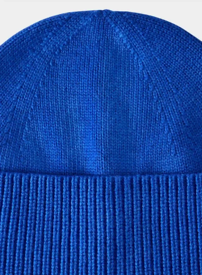Gorro de lana merino con puños Gorro de lana merino con puños
