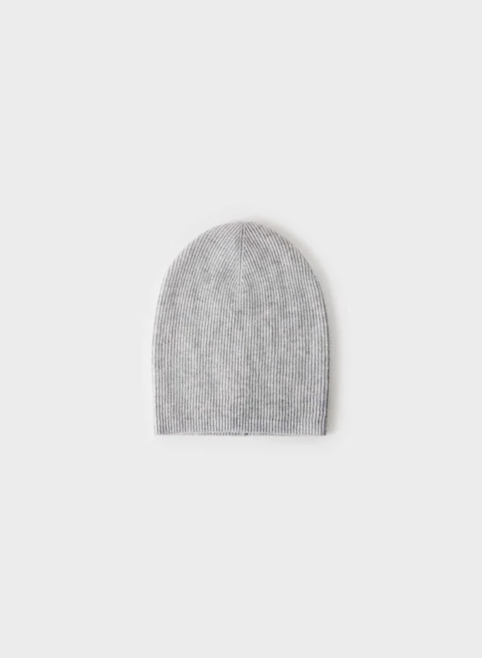 Gorro holgado de punto acanalado de cachemira Gorro holgado de punto acanalado de cachemira