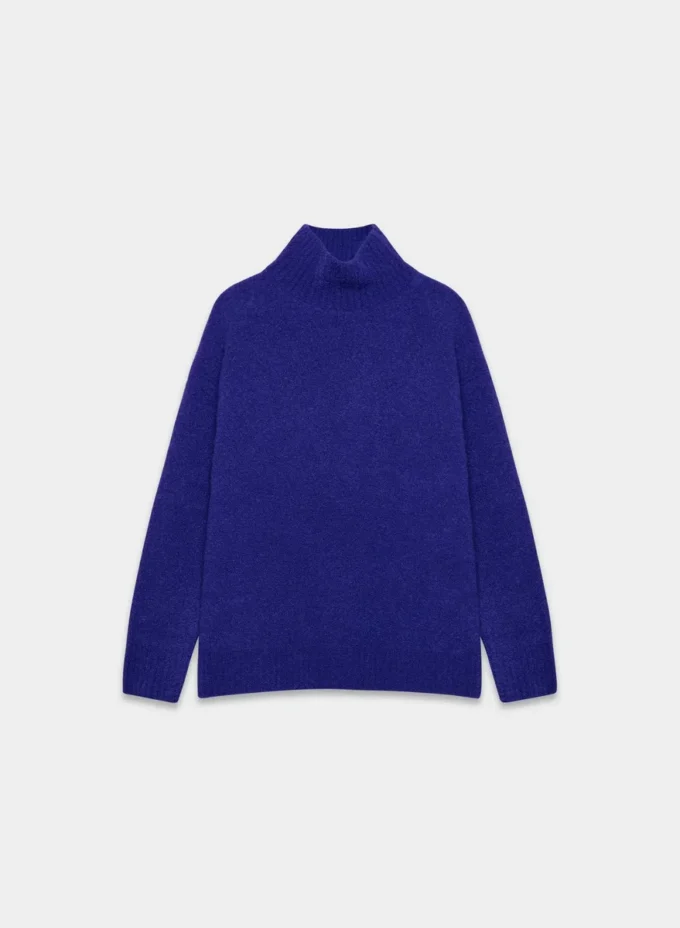Gotham de lana merina con cuello alto