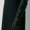 Guantes extralargos de cuero