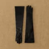 Guantes extralargos de cuero