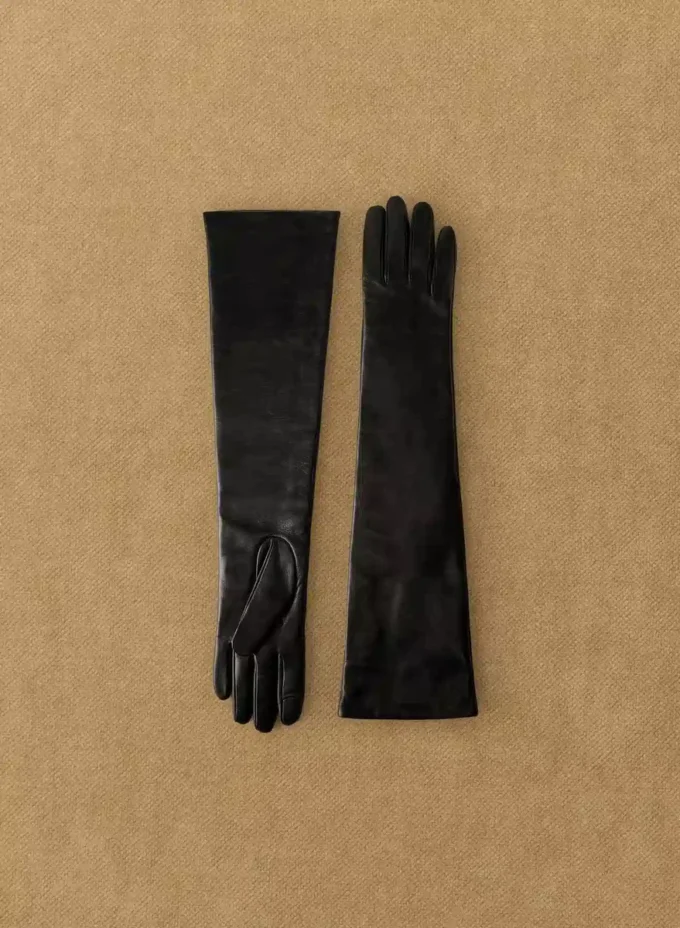 Guantes extralargos de cuero