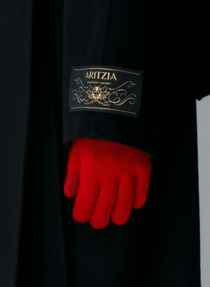 Guantes técnicos con puños de cachemira
