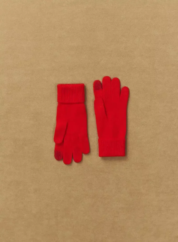 Guantes técnicos con puños de cachemira