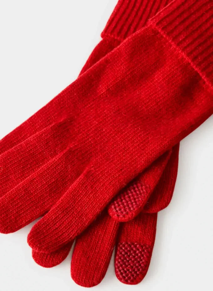 Guantes técnicos con puños de cachemira