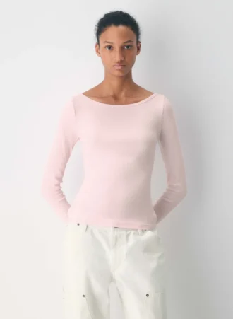 HomeStretch™ Rib Camiseta de cuello barco y manga larga