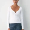 HomeStretch™ Rib Camiseta Henley de manga larga con encaje HomeStretch™ Rib Camiseta Henley de manga larga con encaje