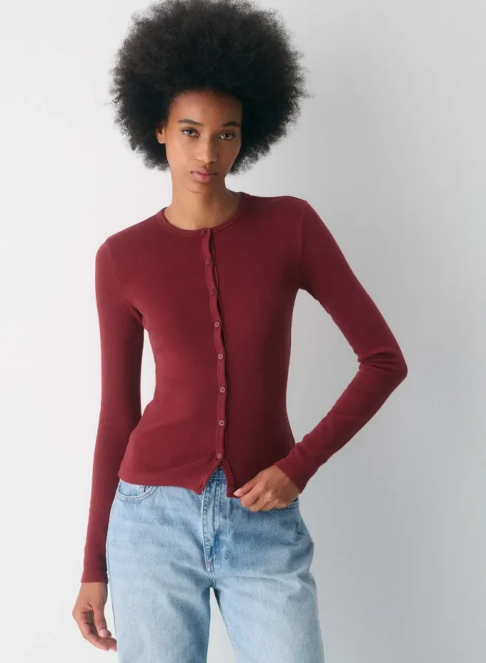 HomeStretch™ Rib Crew Button-Up HomeStretch™ Rib Crew Button-Up