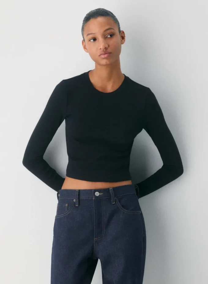 HomeStretch™ Rib Crew Waist Longsleeve HomeStretch™ Rib Crew Waist Longsleeve