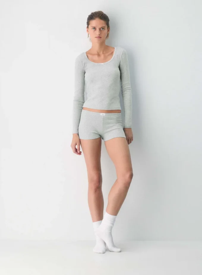 HomeStretch™ Rib Lace Scoopneck Longsleeve HomeStretch™ Rib Lace Scoopneck Longsleeve