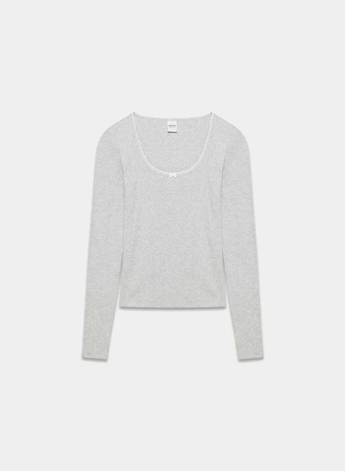 HomeStretch™ Rib Lace Scoopneck Longsleeve HomeStretch™ Rib Lace Scoopneck Longsleeve