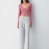 HomeStretch™ Rib V-Neck Waist Button-Up HomeStretch™ Rib V-Neck Waist Button-Up