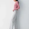 HomeStretch™ Rib V-Neck Waist Button-Up HomeStretch™ Rib V-Neck Waist Button-Up