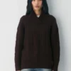 Jersey con cuello chal de lana merino Heritage Knit
