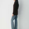 Jersey con cuello chal de lana merino Heritage Knit