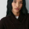 Jersey con cuello chal de lana merino Heritage Knit