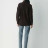 Jersey con cuello chal de lana merino Heritage Knit