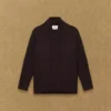 Jersey con cuello chal de lana merino Heritage Knit
