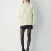 Jersey de cuello alto con cremallera Heritage Knit Merino Wool Jersey de cuello alto con cremallera Heritage Knit Merino Wool