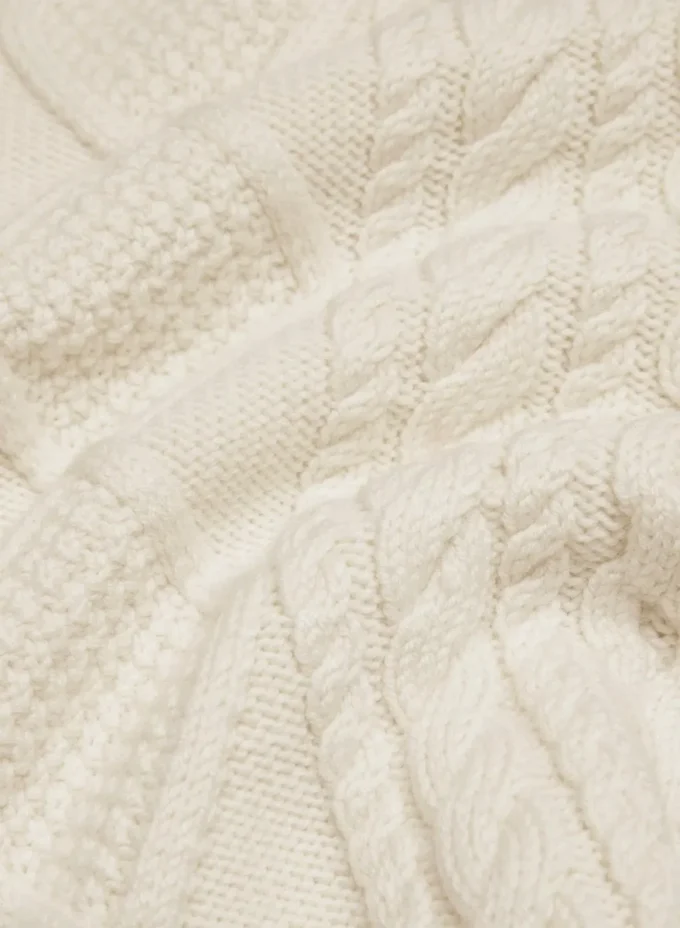 Jersey de cuello alto con cremallera Heritage Knit Merino Wool Jersey de cuello alto con cremallera Heritage Knit Merino Wool