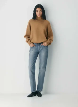 Jersey de cuello alto de lana merino gruesa