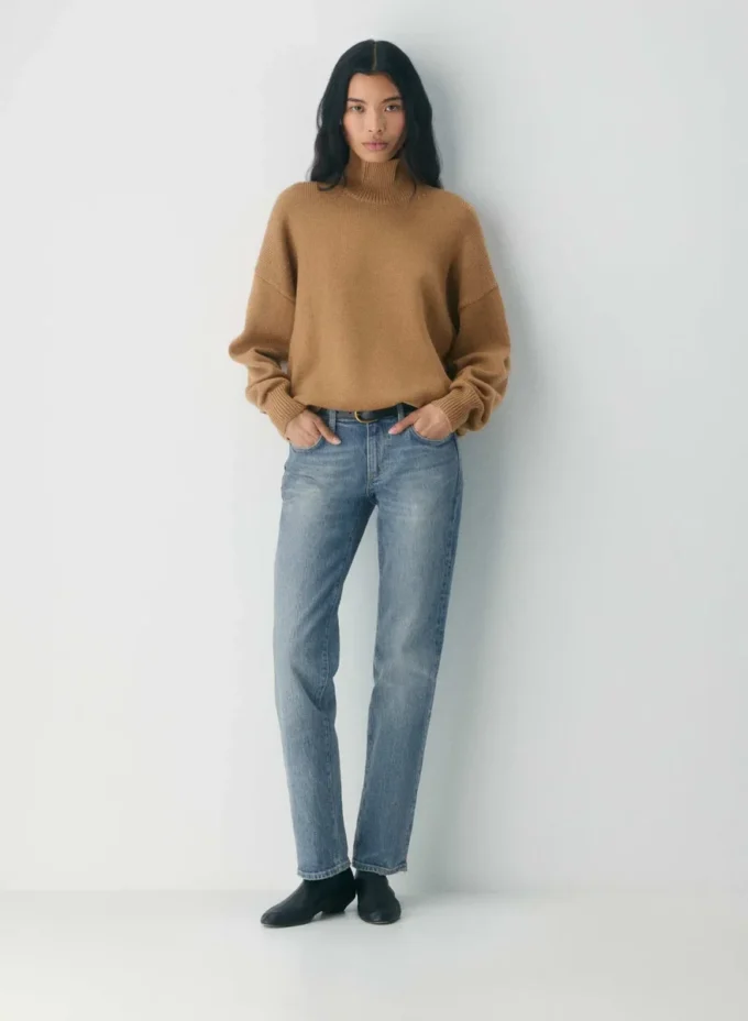 Jersey de cuello alto de lana merino gruesa