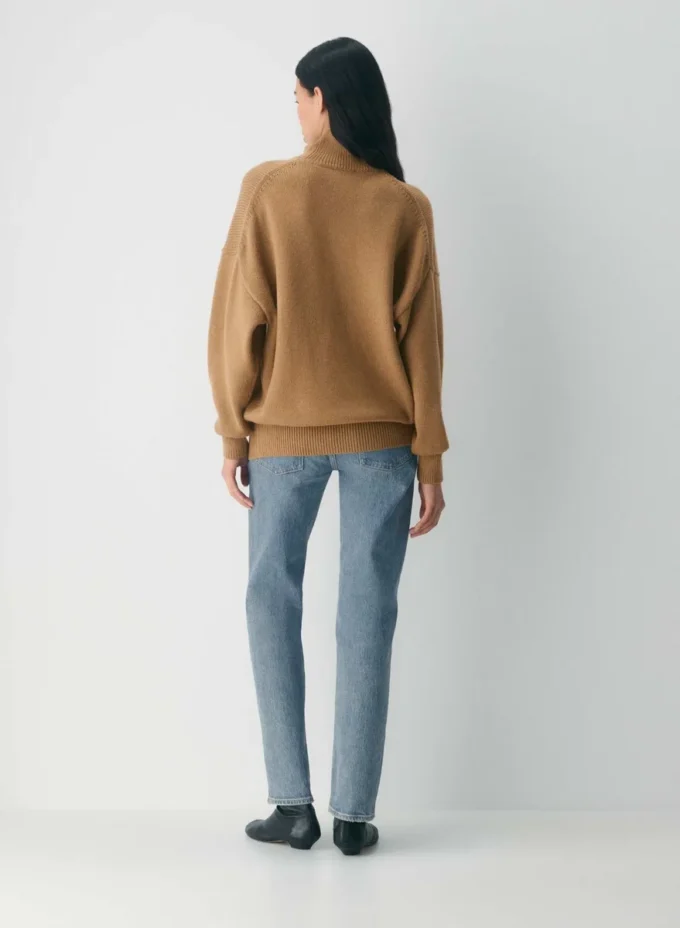 Jersey de cuello alto de lana merino gruesa