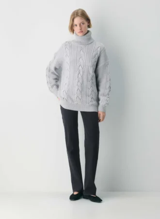Jersey de cuello alto de lana merino Heritage Knit