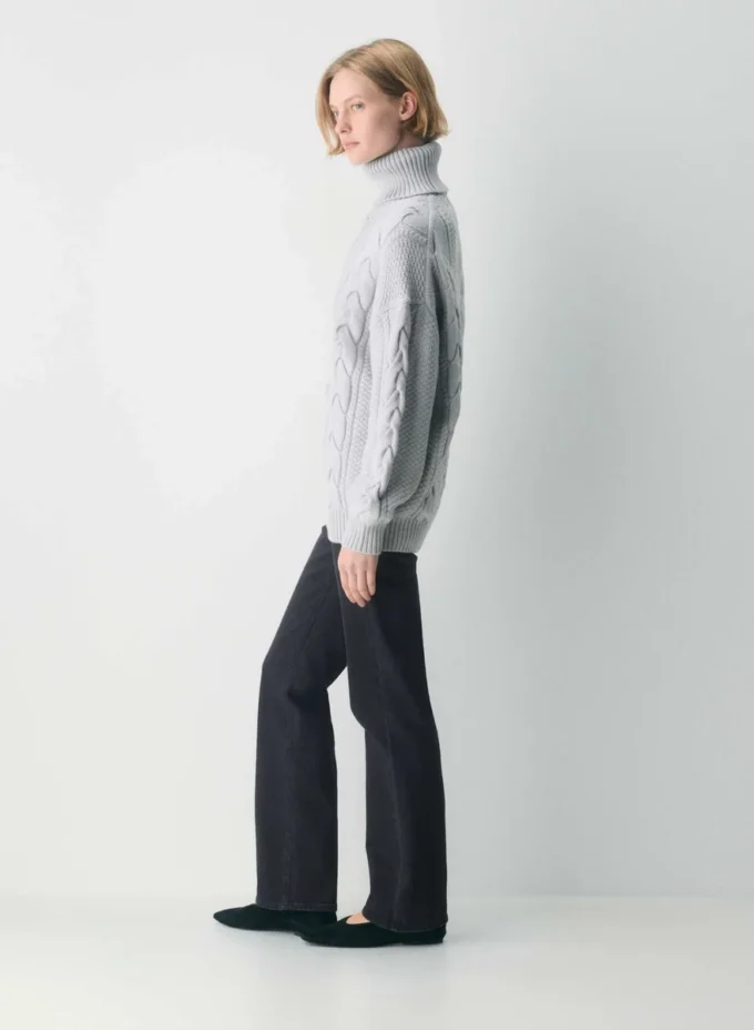 Jersey de cuello alto de lana merino Heritage Knit