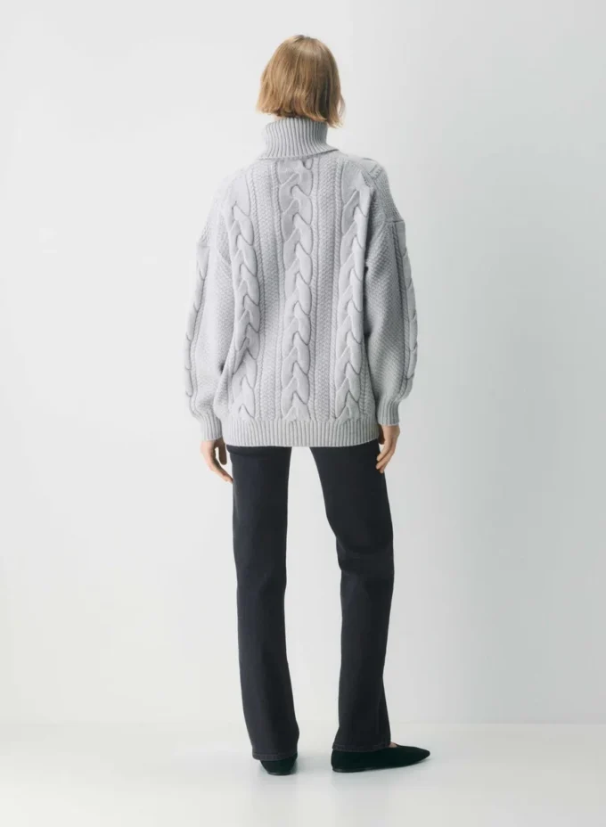 Jersey de cuello alto de lana merino Heritage Knit