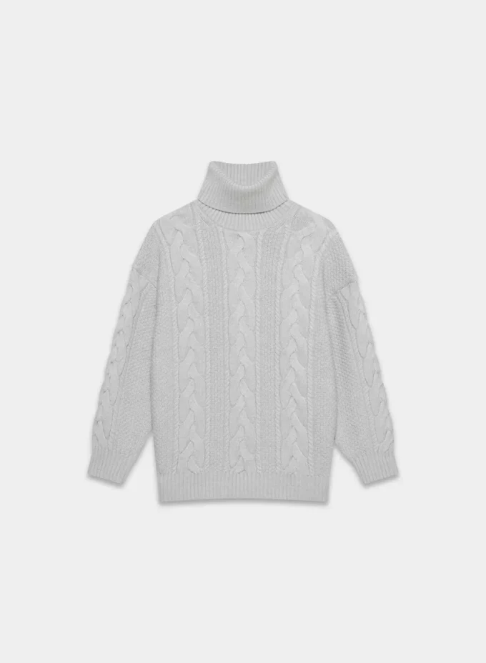 Jersey de cuello alto de lana merino Heritage Knit