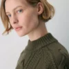 Jersey de cuello alto de manga larga Heritage Knit Merino Wool Jersey de cuello alto de manga larga Heritage Knit Merino Wool