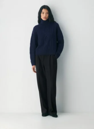 Jersey de cuello alto Heritage Knit Merino Wool Hi-hip Jersey de cuello alto Heritage Knit Merino Wool Hi-hip