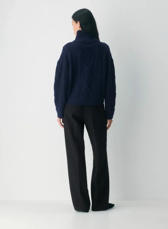 Jersey de cuello alto Heritage Knit Merino Wool Hi-hip Jersey de cuello alto Heritage Knit Merino Wool Hi-hip
