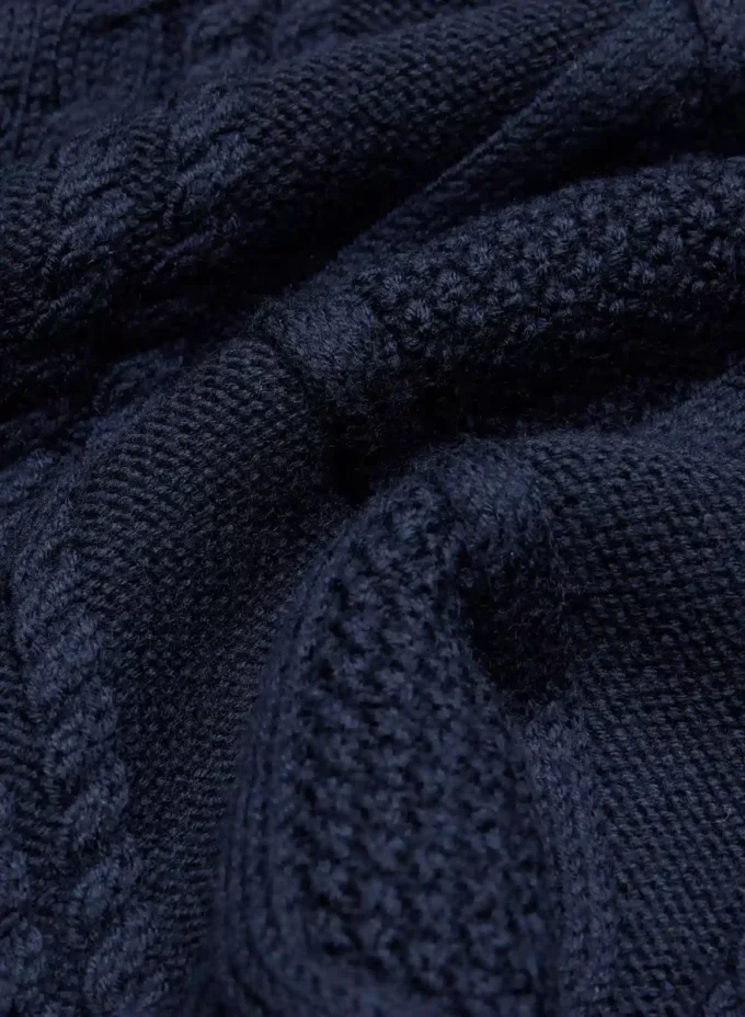 Jersey de cuello alto Heritage Knit Merino Wool Hi-hip Jersey de cuello alto Heritage Knit Merino Wool Hi-hip