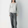 Jersey de cuello barco relajado Essential Cashmere