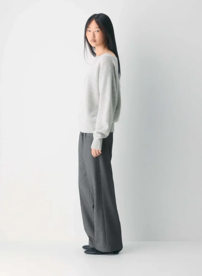 Jersey de cuello barco relajado Essential Cashmere