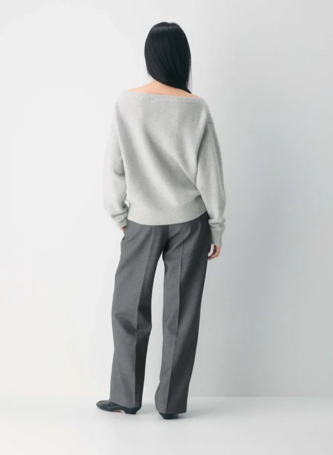 Jersey de cuello barco relajado Essential Cashmere