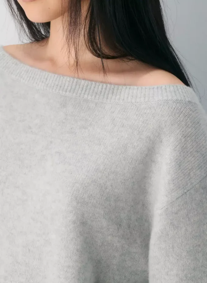 Jersey de cuello barco relajado Essential Cashmere
