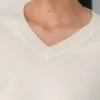 Jersey de cuello en V de lana merino