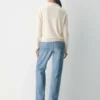 Jersey de cuello en V de lana merino
