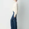 Jersey de cuello en V de lana merino Heritage Knit