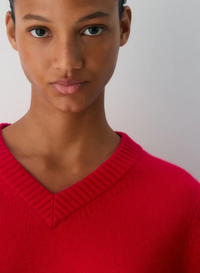 Jersey de cuello en V Essential Cashmere Jersey de cuello en V Essential Cashmere