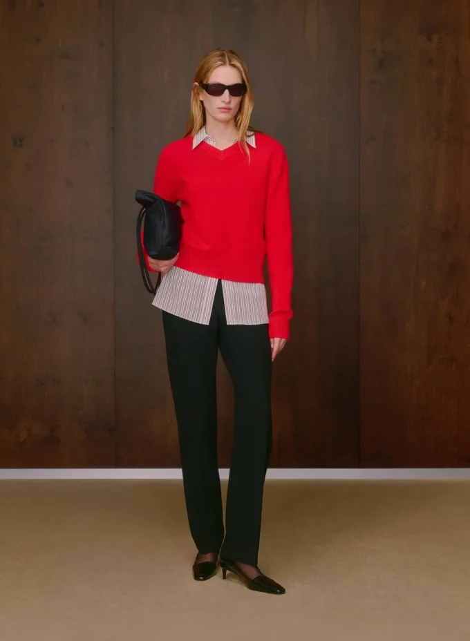 Jersey de cuello en V Essential Cashmere Jersey de cuello en V Essential Cashmere