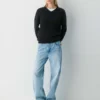 Jersey de cuello en V holgado Essential Cashmere