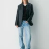 Jersey de cuello en V holgado Essential Cashmere