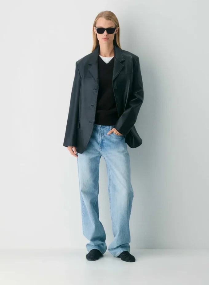 Jersey de cuello en V holgado Essential Cashmere