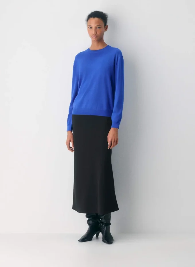 Jersey de cuello redondo de lana merino Jersey de cuello redondo de lana merino