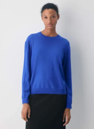 Jersey de cuello redondo de lana merino Jersey de cuello redondo de lana merino